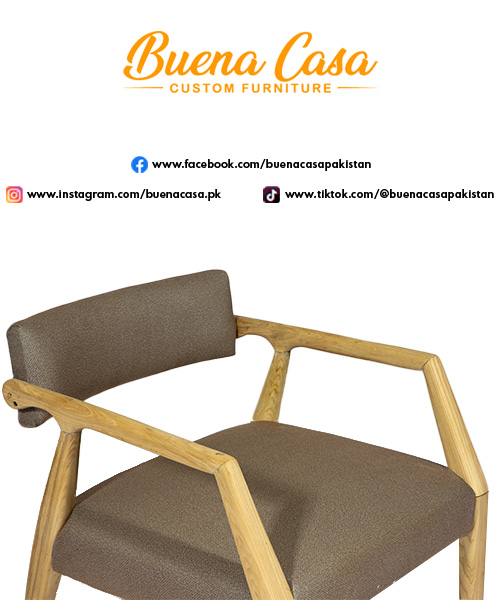 Oakwood Dining Chair - Low Back Rest - Image 2