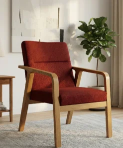 Shesham Bedroom Cusion Chair With Arm Rest