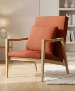 Relaxer Chair With Cushion Seats - Red