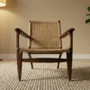 Shesham Wood Relaxer Chair - Rope weaving