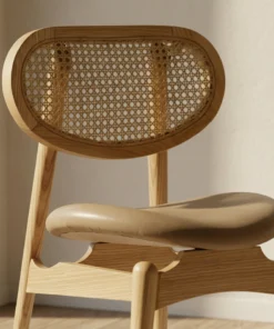 Alternative view of Exclusive Kitchen Shesham Chair With Leather Seat