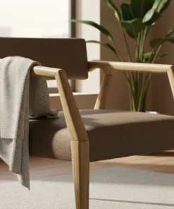 Alternative view of Shesham Wood Chair - Low Back Rest