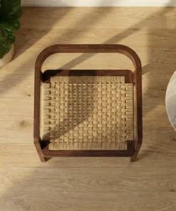 Alternative view of Exclusive Low Back Shesham Wooden Chair With Canned Seat