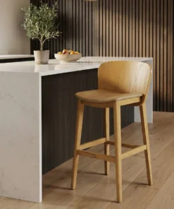 Exclusive Kitchen Shesham Chair With Leather Seat