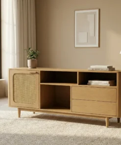 Canned Shesham TV Console