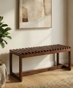 Simple Shesham Wood Bench