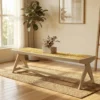 Canned Shesham Wood Bench