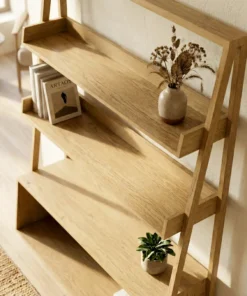 Alternative view of The Aspen Display Rack - Luminous timber. Masterful architecture.