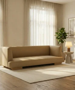 The Continuum Plinth Sofa - Seamless architecture. Unbroken comfort.