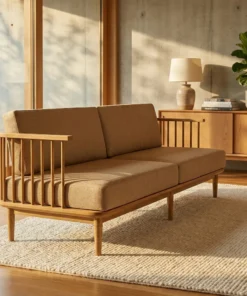 The Citadel Wood-Framed Sofa - Architectural gravity. Immersive comfort.