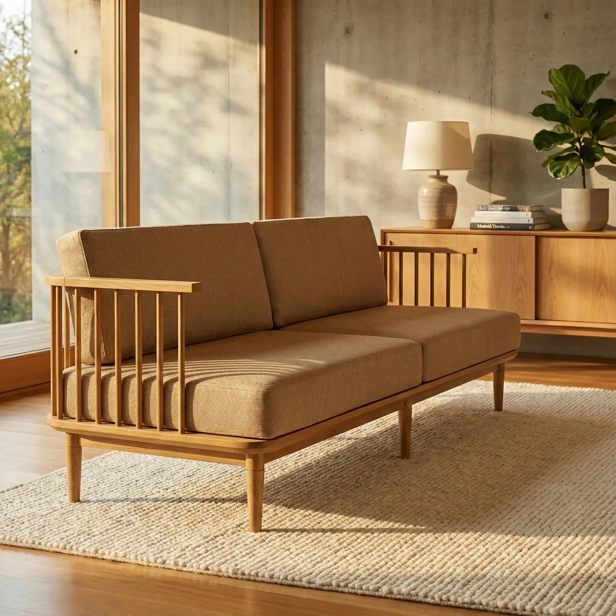 The Citadel Wood-Framed Sofa - Architectural gravity. Immersive comfort.