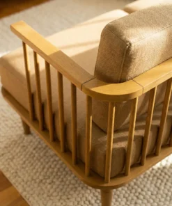 Alternative view of The Citadel Wood-Framed Sofa - Architectural gravity. Immersive comfort.