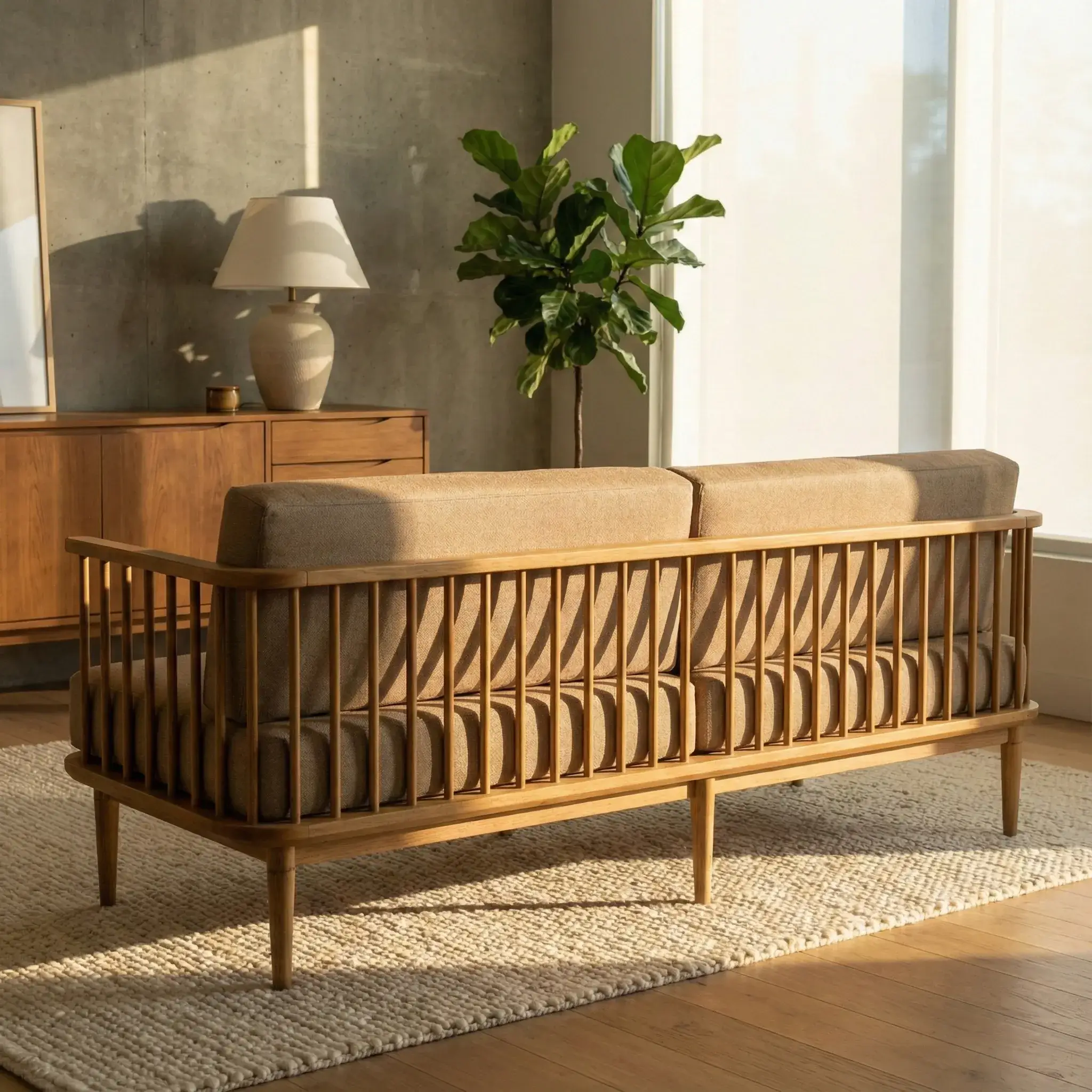 The Citadel Wood-Framed Sofa - Architectural gravity. Immersive comfort. - Image 3