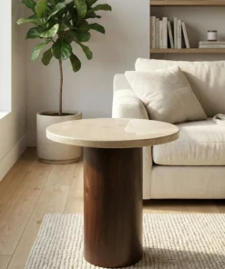 The Radial Center Table - Seamless geometry. Organic warmth.