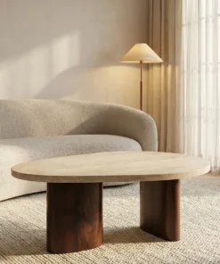 The Celeste Center Table - Earthy foundations. Ethereal stone.