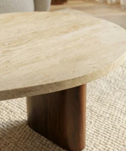 Alternative view of The Celeste Center Table - Earthy foundations. Ethereal stone.