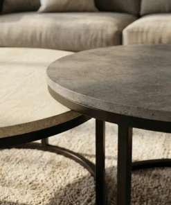 Alternative view of The Orbit Steel & Oak - Fluid geometry. Industrial endurance