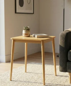 The Monolith Drink Table - Sculptural mass. Luminous timber