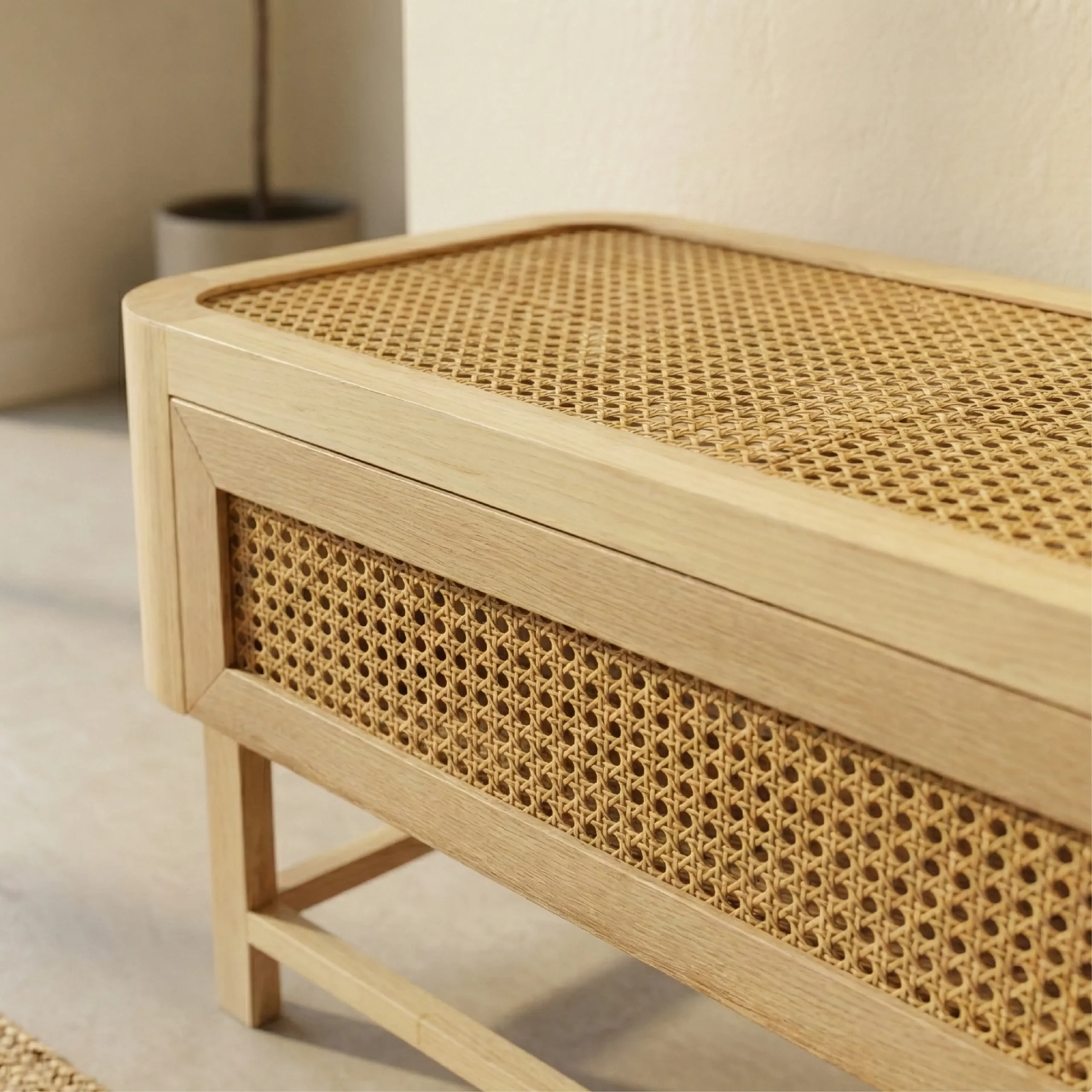 The Oslo Woven-Drawer Stand - Grounded architecture. Breathable textures. - Image 2