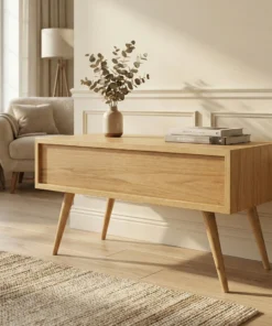 The Kanso Accent Table - Unbroken warmth. Architectural endurance.