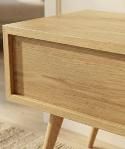 Alternative view of The Kanso Accent Table - Unbroken warmth. Architectural endurance.