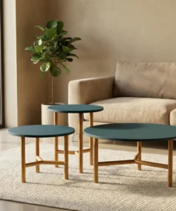 The Fluted Deco Nesting Set - Architectural texture. Refined contrast