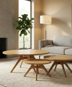 The Mesa Oak Center Table - Grounded warmth. Flawless utility