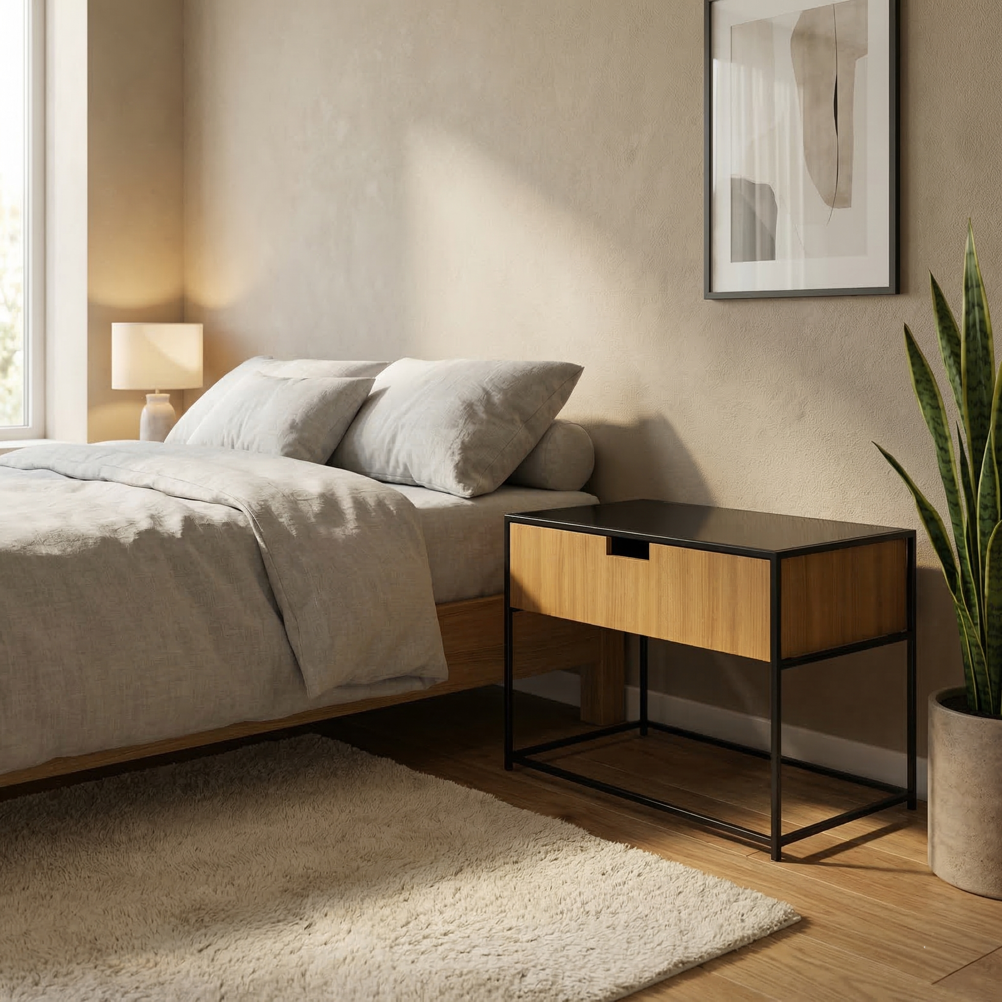 The Exo-Frame Oak Table - Industrial boundaries. Organic core.